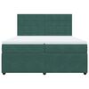 vidaXL Giroletto a Molle con Materasso Verde Scuro 200x200 cm Velluto