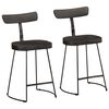 vidaXL Sgabelli da Bar 2 pz Neri 49x43x79 cm Legno Massello di Mango