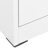 vidaXL Armadio Classificatore Bianco 90x46x134 cm in Acciaio