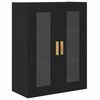 vidaXL Armadietto a muro Rovere Nero 69,5 x 34 x 90 cm