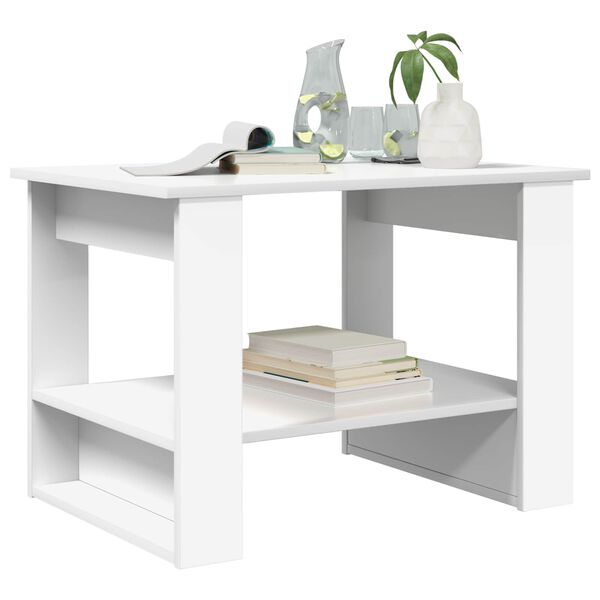 vidaXL Tavolino da salotto Bianco 72 x 50 x 50 cm Legno multistrato