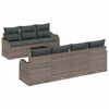 vidaXL Set Divano da Giardino 8 pz 7-Numero di posti Grigio