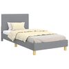 vidaXL Struttura letto bambini con testata Grigio chiaro 90 x 190 cm