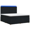vidaXL Letto box spring con materasso Nero 180 x 200 cm Tessuto