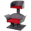 Kerbl Tiragraffi per Gatti Lounge Deluxe Grigio e Rosso 81548