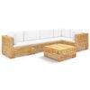 vidaXL Set Divani da Giardino 6 pz con Cuscini Legno Massello di Teak