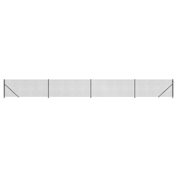 vidaXL Recinzione a Rete con Flangia Antracite 1,1x10 m