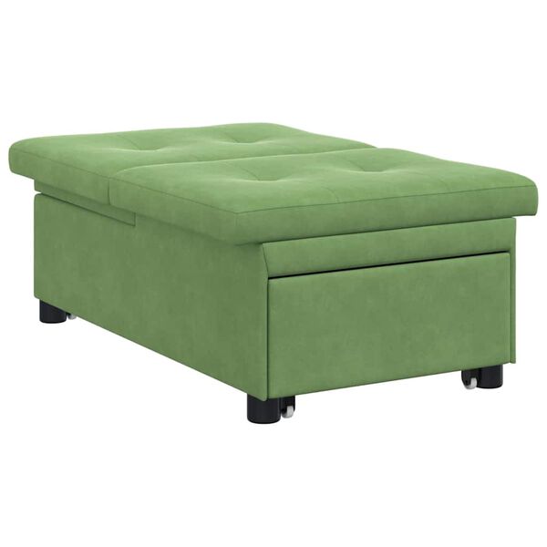 vidaXL Divano letto Verde chiaro 194 x 67 x 82 cm Velluto