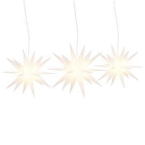 vidaXL Luci di Natale con LED 3 pz Pieghevoli Bianche