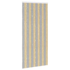 vidaXL Tenda per insetti in chenille Grigio e Beige 100 x 220 cm