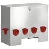 vidaXL Feeder per pollo Argento 60,5 x 29 x 51 cm 25 kg
