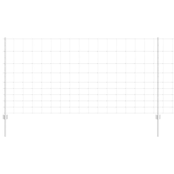 vidaXL Recinzione con Posto Argento 1,2 x 25 m Acciaio