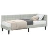 vidaXL Struttura Letto Angolare con Materasso 2 pz Grigio chiaro
