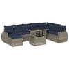 vidaXL Set Divani da Giardino 9 pz con Cuscini Grigio in Polyrattan