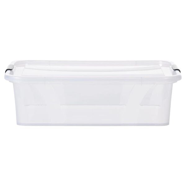 vidaXL Scatole Trasparenti Portaoggetti con Coperchio 5 pz da 21 L