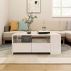 vidaXL Tavolino da Salotto Bianco Lucido 102x55x42 cm Legno Compensato