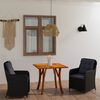 vidaXL Set Mobili da Pranzo per Giardino 3 pz Nero