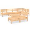 vidaXL Set Salotto da Giardino 8 pz in Legno Massello di Pino