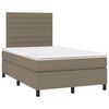 vidaXL Giroletto a Molle con Materasso Tortora 120x190 cm in Tessuto