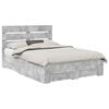 vidaXL Struttura del letto con cassetto Grigio cemento 140 x 190 cm