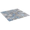 vidaXL Piastrelle Mosaico 22 pz Grigio e Blu 30x30 cm in Vetro