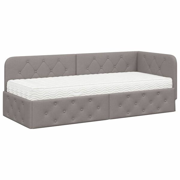 vidaXL Cornice del letto ad angolo Talpa 80 x 200 cm Tessuto