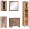 vidaXL Set da Bagno 5 pz in Legno Massello di Acacia