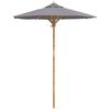 vidaXL Ombrello da giardino &Oslash; 180 x 230 cm Bamb&ugrave; Rotondo Grigio Scuro