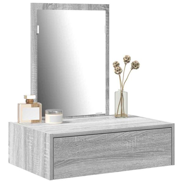 vidaXL Tavolo da Trucco Grigio 60 x 40 x 70 cm Legno multistrato