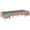 vidaXL Set Divani Giardino 7 pz Cuscini Legno Massello Abete Douglas