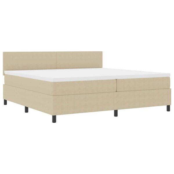 vidaXL Letto a Sorgente LED Grigio chiaro e bianco 200 x 200 cm