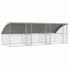 vidaXL Gabbia per polli con 3 porte 3 pz Argento 600x200x200cm