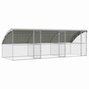 vidaXL Gabbia per polli 3 pz Argento 600 x 200 x 200 cm