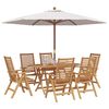 vidaXL Set da Pranzo per Giardino 7 pcs Marrone Legno di teak solido