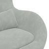 vidaXL Sedia Egg con Pouf Grigio chiaro Velluto