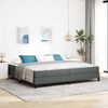 vidaXL Letto a molle con materasso Grigio scuro 200 x 200 cm Tessuto
