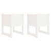 vidaXL Fioriere 2 pz Bianche 40x40x52,5 cm in Legno Massello di Pino