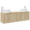 vidaXL Set di Armadi da Bagno 3 pz Rovere Sonoma 49,5 x 44,5 x 65,5 cm