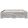 vidaXL Giroletto Cassetti Grigio Sonoma 135x190 cm Legno Multistrato