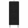 vidaXL Credenza Rovere nero 34 x 34.5 x 90 cm Legno multistrato