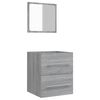 vidaXL Mobile da Bagno con Specchio Grigio Sonoma 41x38,5x48 cm