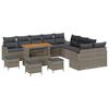 vidaXL Set Divano da Giardino 14 pcs Grigio polyrattan