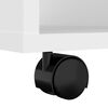 vidaXL Mobiletto con Rotelle Bianco 60x35x75cm in Legno Ingegnerizzato