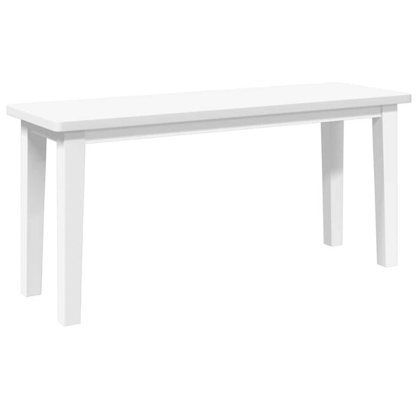 vidaXL Panca 90 cm Bianco in Legno Massello di Hevea