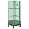 vidaXL Vaso da Giardino con Copertura per Serra e Ruote Marrone PP