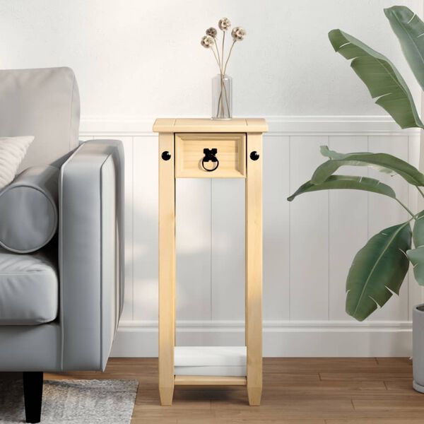 vidaXL Porta Piante Corona 30x30x73 cm in Legno Massello di Pino