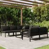 vidaXL Set Divani da Giardino 8 pz con Cuscini in Alluminio Antracite
