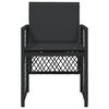 vidaXL Sedie da Giardino con Cuscini 4 pz Nere in Polyrattan