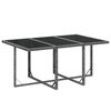 vidaXL Set da Pranzo da Giardino 7 pz con Cuscini in Polyrattan Grigio