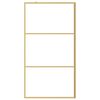 vidaXL Parete per Doccia Walk-in Vetro Trasparente ESG 100x195 cm Oro